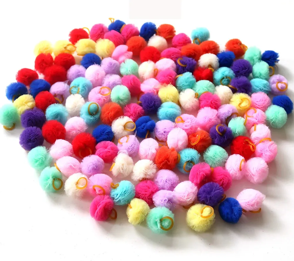 10pcs /20pcs/30pcs New Various Style Pet Dog Bows Pet Hair Bows Rubber Bands with Diamond Dog Bow Grooming Supplies Wholesale