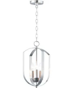 10"W Provident 3-Light Chandelier Satin Nickel