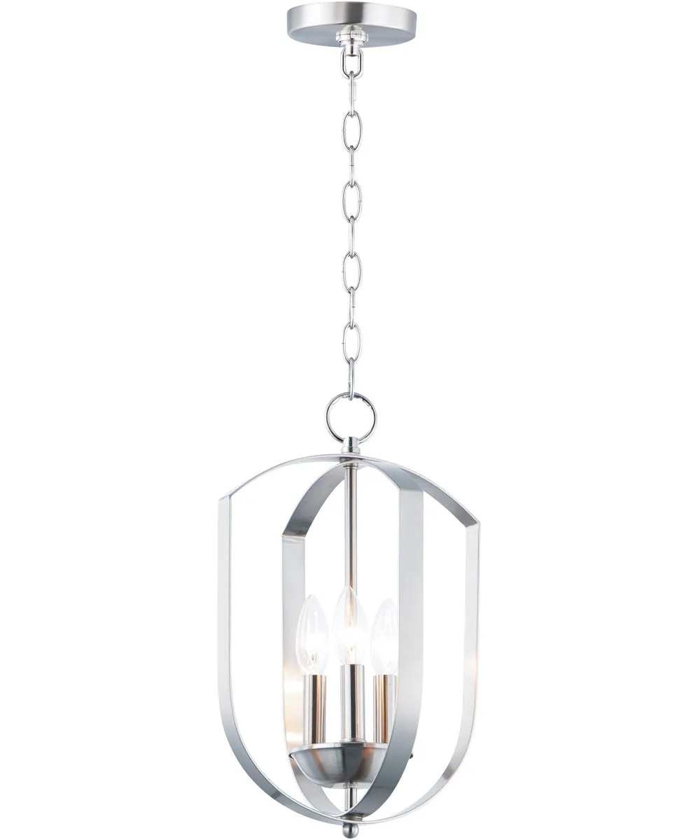 10"W Provident 3-Light Chandelier Satin Nickel