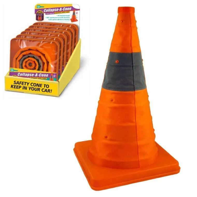 18" Collapse-A-Cone w/ LED Flashlight