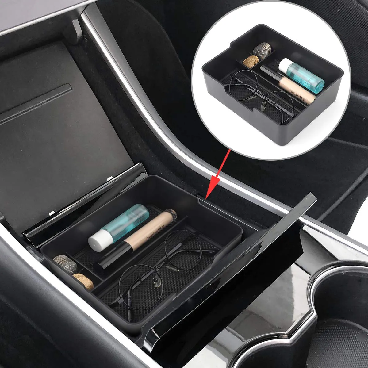 2017-2020 Tesla Model 3 & Y Center Console Organizer Insert Tray