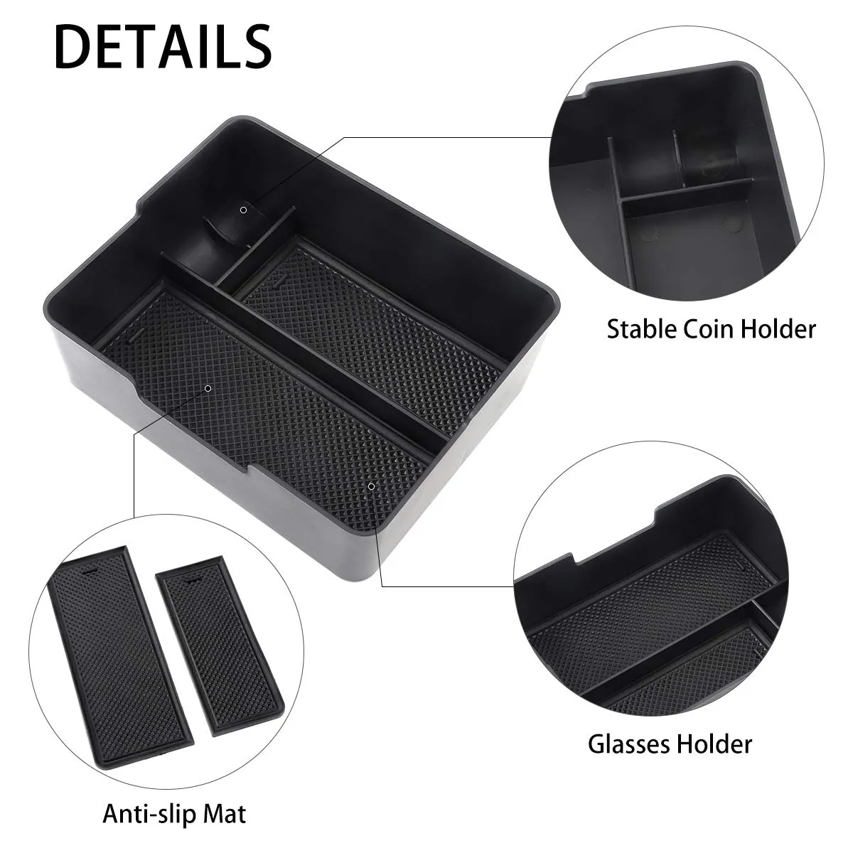 2017-2020 Tesla Model 3 & Y Center Console Organizer Insert Tray