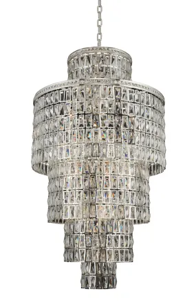 22 Light Pendant from the Kasturi Collection in Silver Finish by Allegri