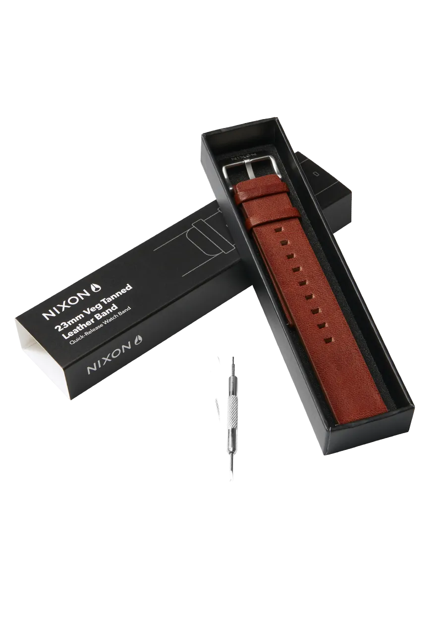 23mm Veg Tanned Leather Band - Cognac