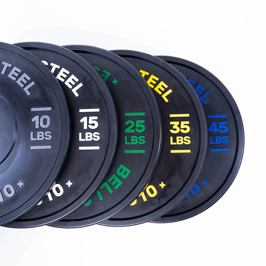 260lb Set Premium Olympic Bumper Plates 45/35/25/15/10lb