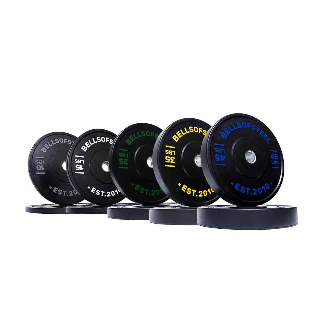 260lb Set Premium Olympic Bumper Plates 45/35/25/15/10lb