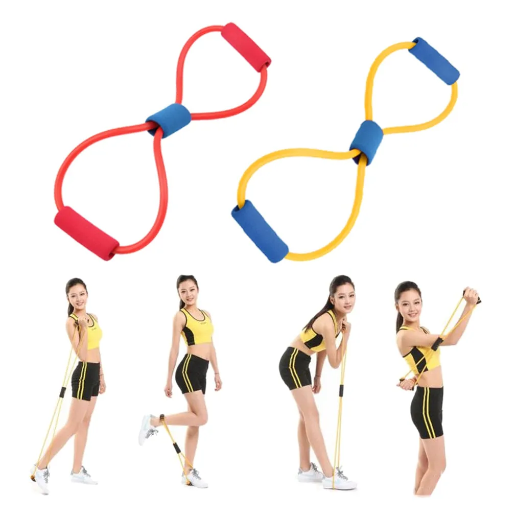 2Pc Resistance Bands band sport elastico para exercicios Yoga Pilates Abs Exercise Stretch Fitness equipment Tube Workout Bands