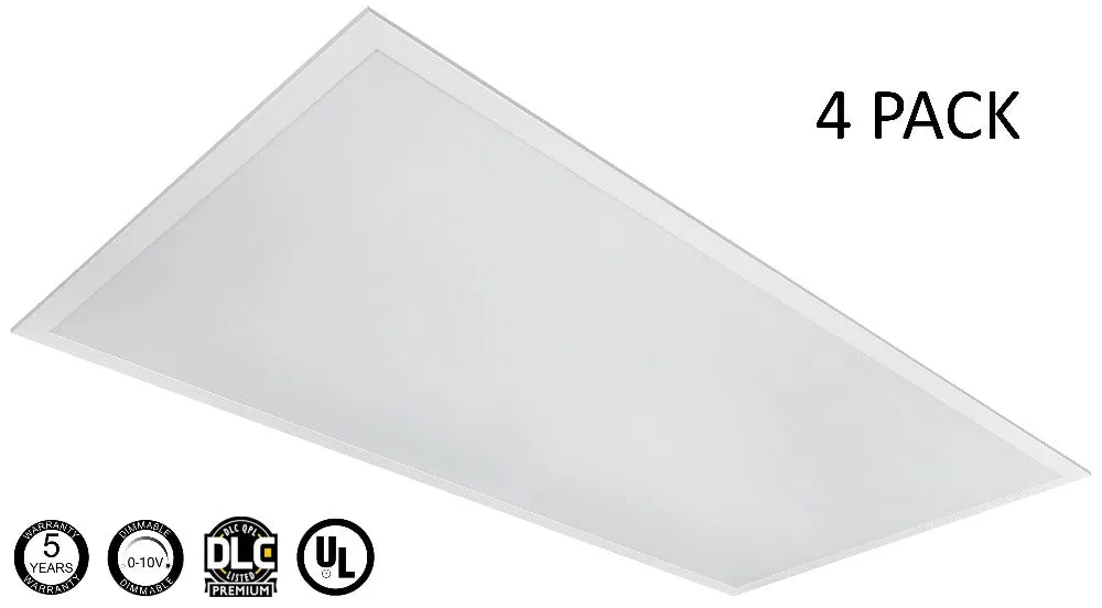 2x4 LED Panel Light - Selectable Wattage and CCT - 6300 Lumens - Dimmable - Pack of 4