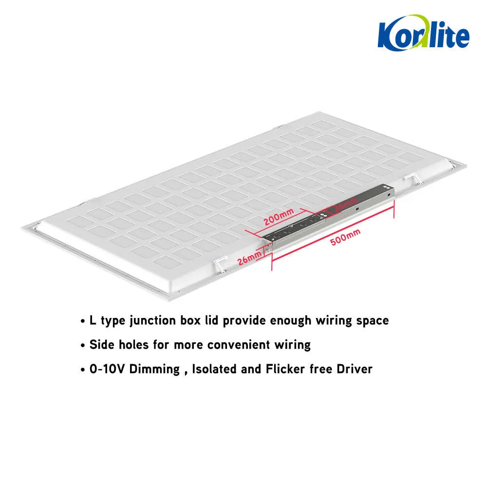 2x4 LED Panel Light with pre-installed Emergency Backup Battery - Selectable Wattage and CCT - 6250 Lumens - Dimmable - Pack of 4