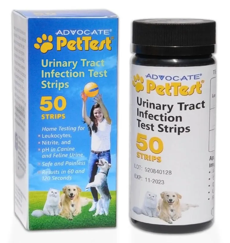 Advocate PetTest Urinary Tract Infection Test Strips - 50/bx