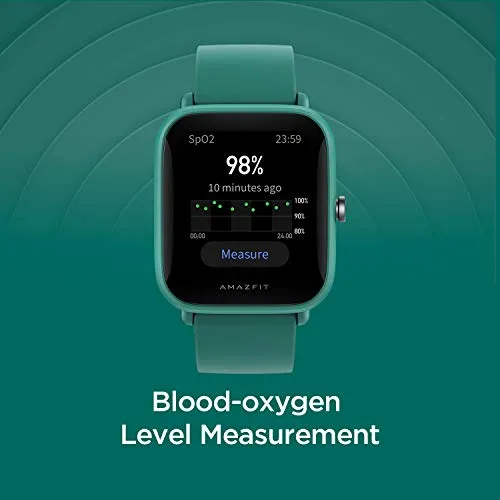 Amazfit Bip U Pro Smart Watch with Alexa Built-In for Men Women, GPS Fitness Tracker with 60  Sport Modes, Blood Oxygen Heart Rate Sleep Monitor, 5 ATM Waterproof, for iPhone Android Phone (Green)