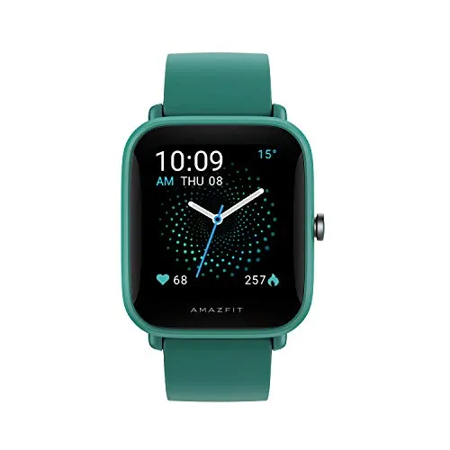 Amazfit Bip U Pro Smart Watch with Alexa Built-In for Men Women, GPS Fitness Tracker with 60  Sport Modes, Blood Oxygen Heart Rate Sleep Monitor, 5 ATM Waterproof, for iPhone Android Phone (Green)