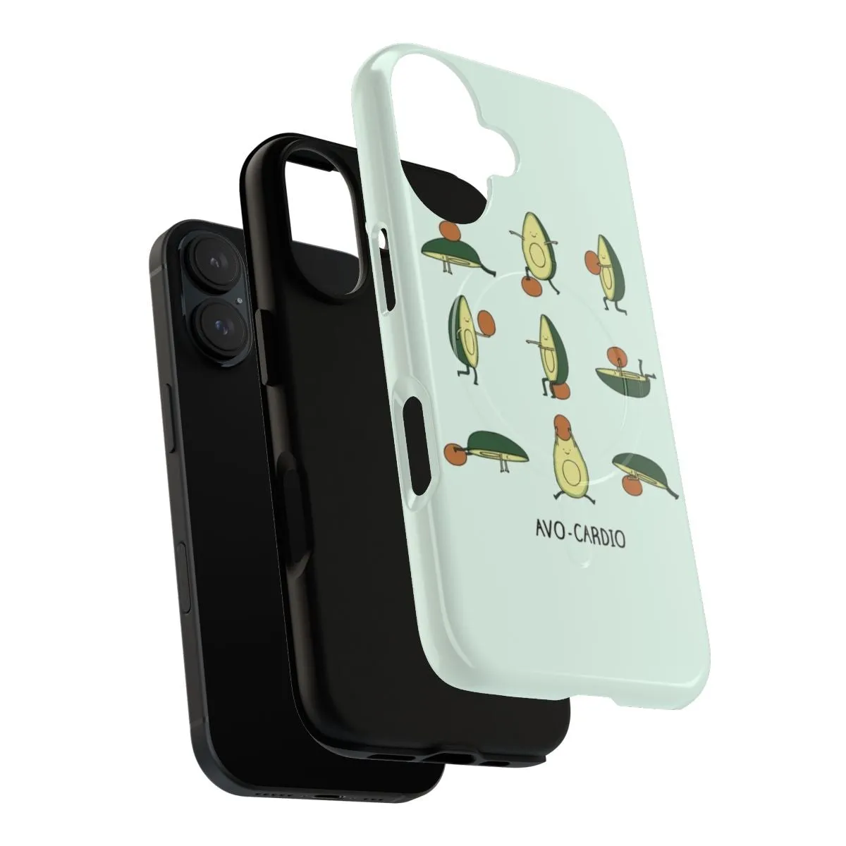 Avocado-Themed Magnetic Tough Phone Cases for Fitness Lovers