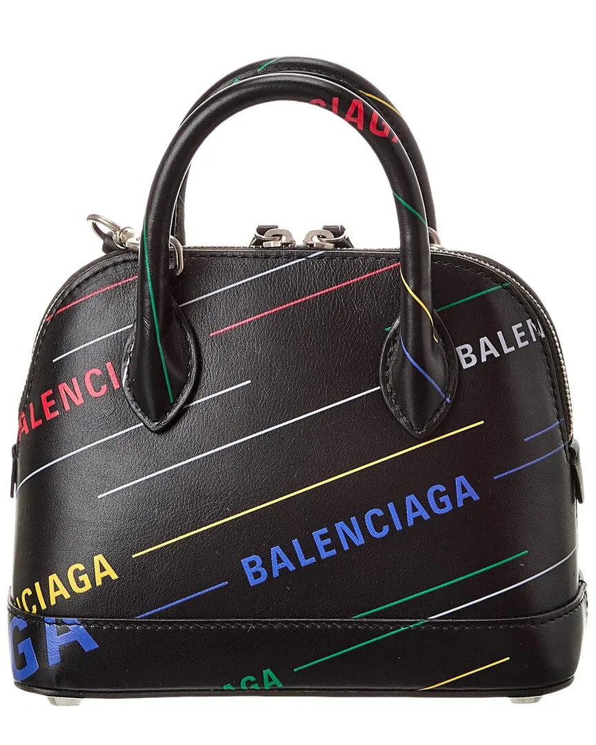 Balenciaga Ville Allover Xxs Leather Top Handle Tote (Authentic Pre-Owned)