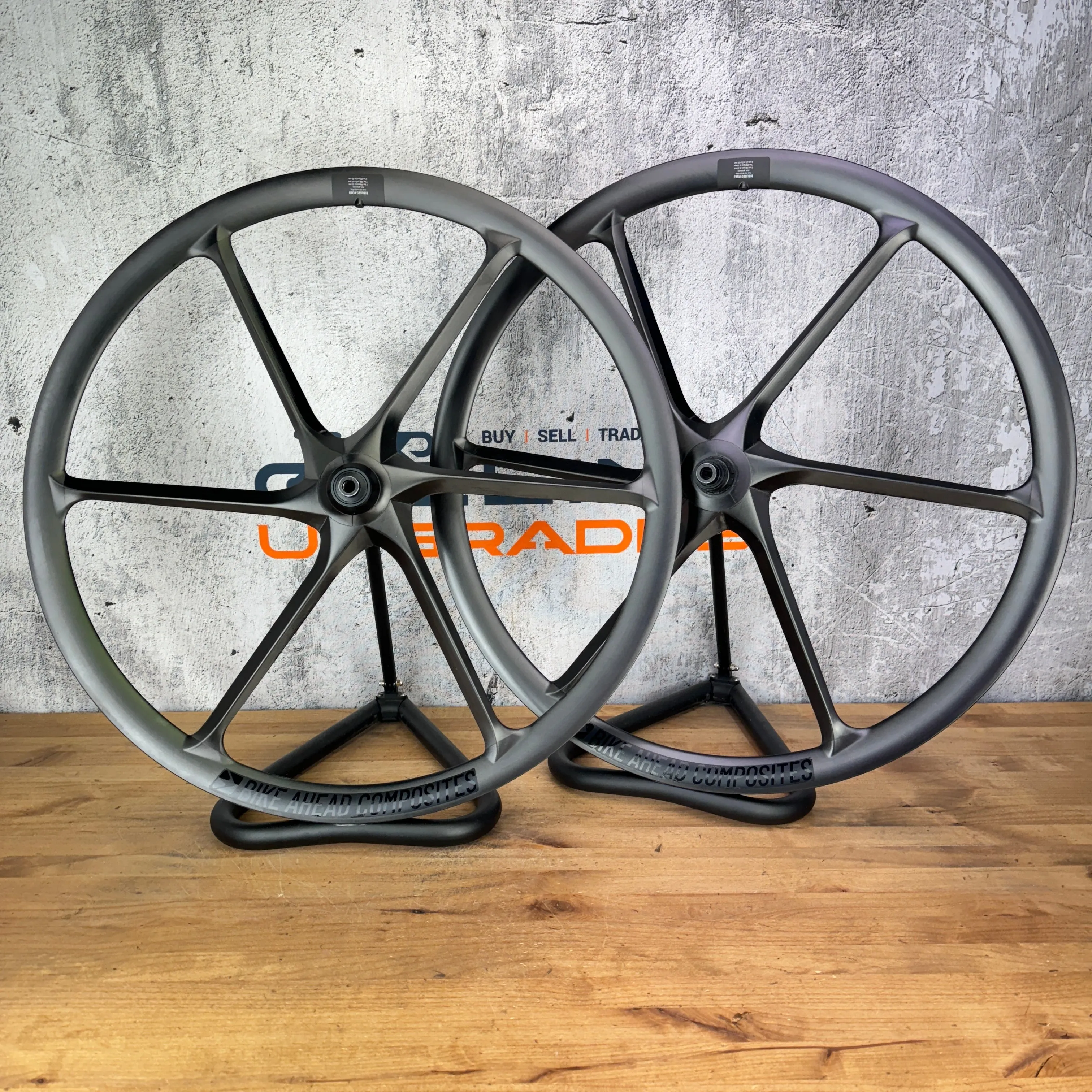 BikeAhead Biturbo Road Carbon Tubeless 6-Spoke Disc Brake Wheelset 700c 1303g