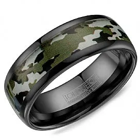 Black Ceramic & Camo Inlay Band