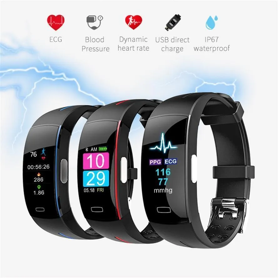 Blood Pressure Smart Band Heart Rate Bracelet Fitness Tracker Watch Intelligent Wristband