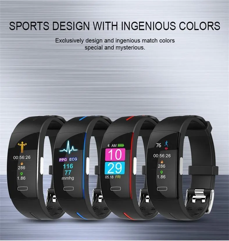 Blood Pressure Smart Band Heart Rate Bracelet Fitness Tracker Watch Intelligent Wristband