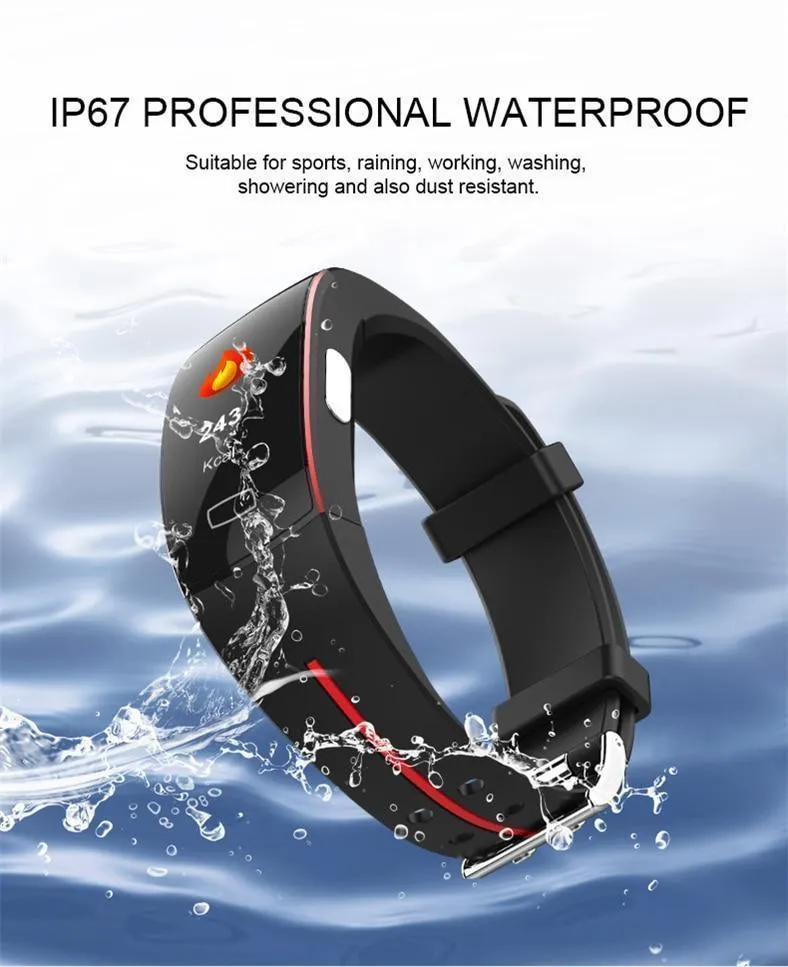 Blood Pressure Smart Band Heart Rate Bracelet Fitness Tracker Watch Intelligent Wristband