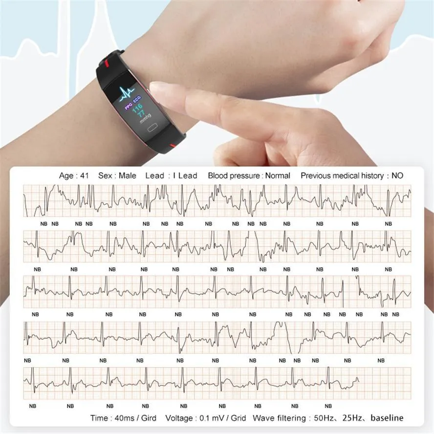 Blood Pressure Smart Band Heart Rate Bracelet Fitness Tracker Watch Intelligent Wristband