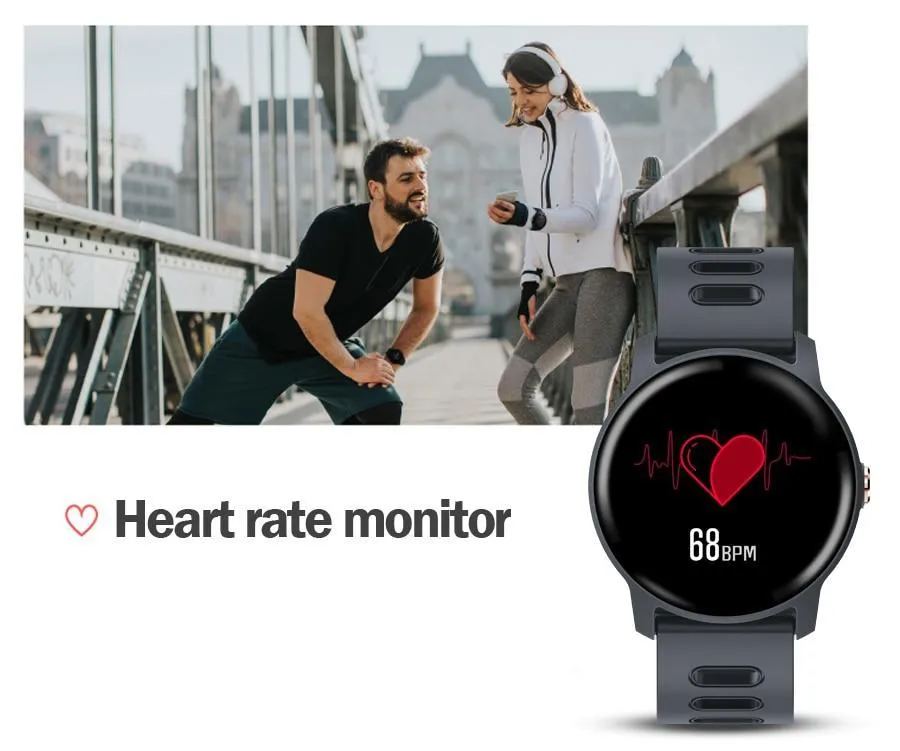 Bluetooth Sport Smart Watch IP68 waterproof Clock Fitness Tracker Heart Rate Monitor Smartwatch for IOS Android