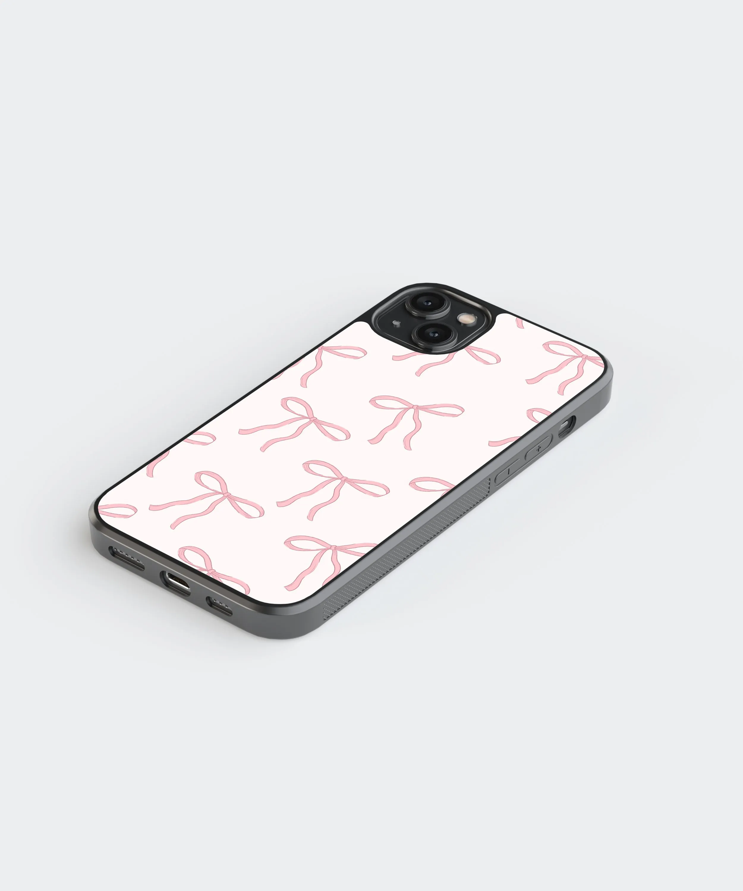 Bows Pattern Glass Phone Case Cover