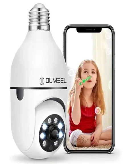 BULBCAM 360° WiFi Dumbbell: Smart Fitness with Panoramic Monitoring