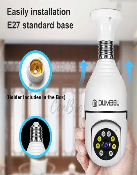 BULBCAM 360° WiFi Dumbbell: Smart Fitness with Panoramic Monitoring