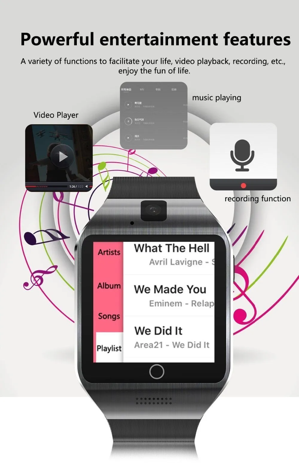 Business-Ready WIFI Bluetooth Mobile Smart Watch Multi-Face Smartwatch For Android iPhones
