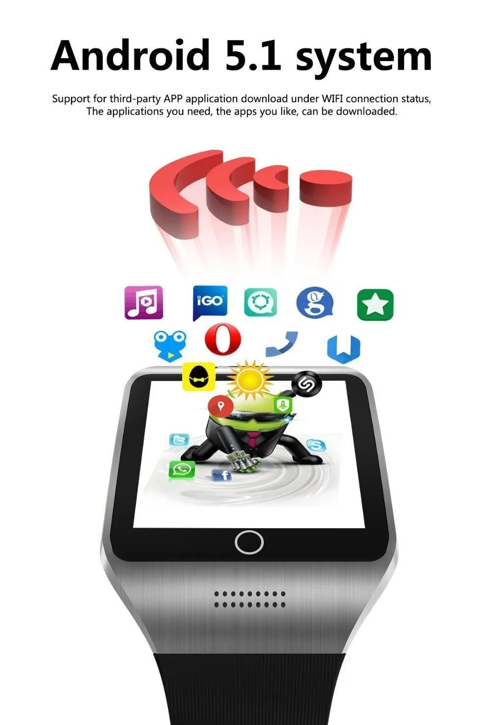 Business-Ready WIFI Bluetooth Mobile Smart Watch Multi-Face Smartwatch For Android iPhones