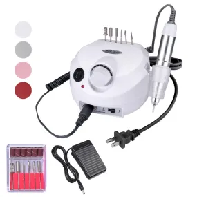 Byootique Electric Nail File Manicure Nail Care w/ 6 Bits Foot Pedal