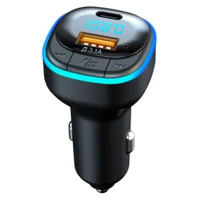 Car Bluetooth Kit Hands-free Mp3 Player Fast Charging Charger Fm