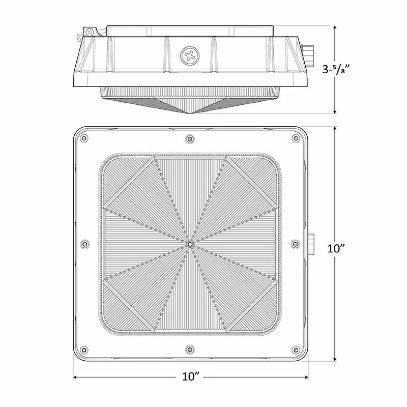CDLX 15W/25W/35W/45W LED Canopy Light, 3000K