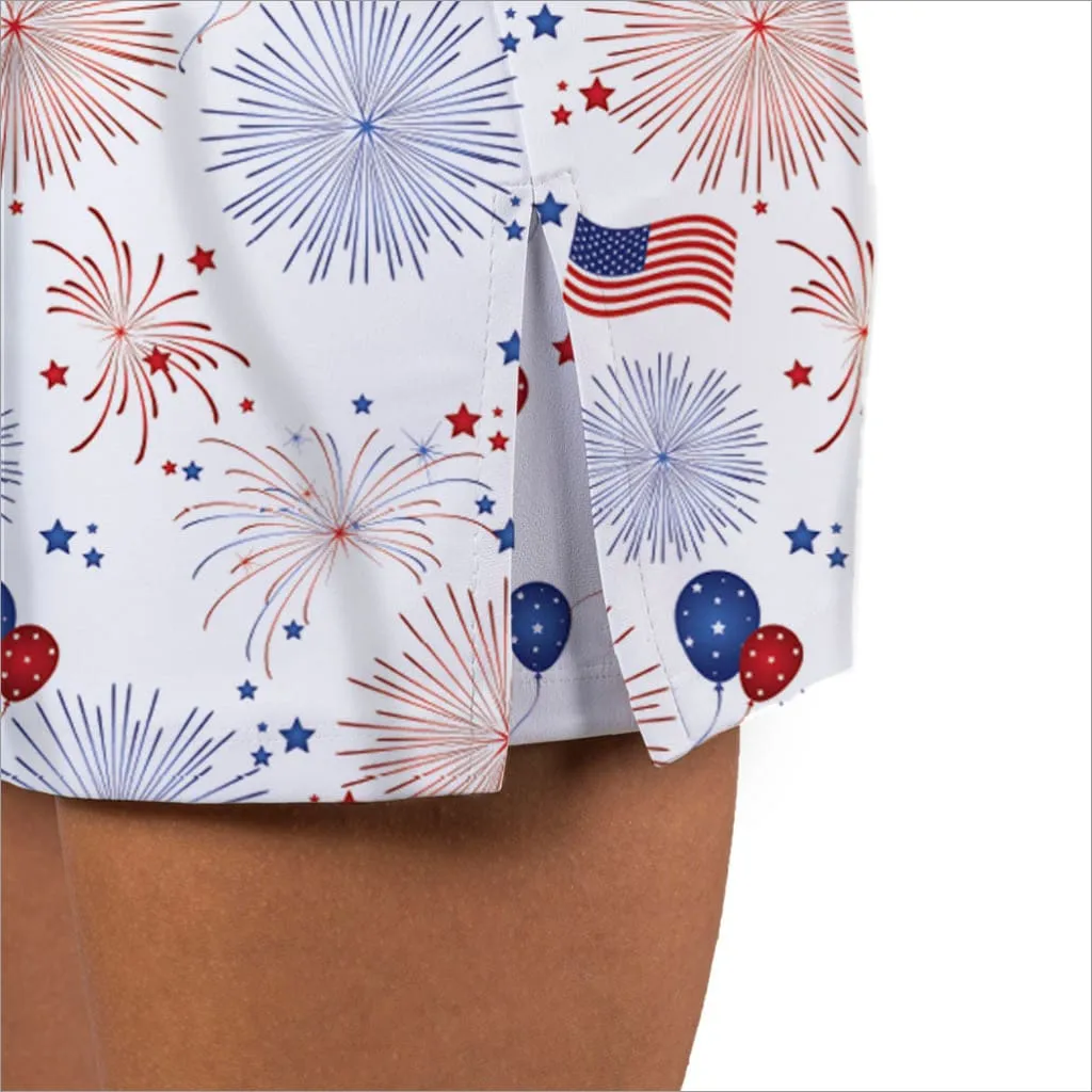 CELEBRATION RED, WHITE AND BLUE SKORT