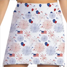 CELEBRATION RED, WHITE AND BLUE SKORT