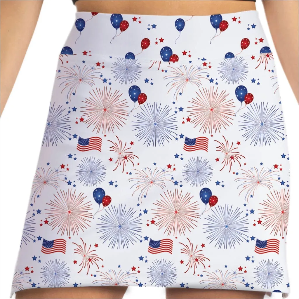 CELEBRATION RED, WHITE AND BLUE SKORT