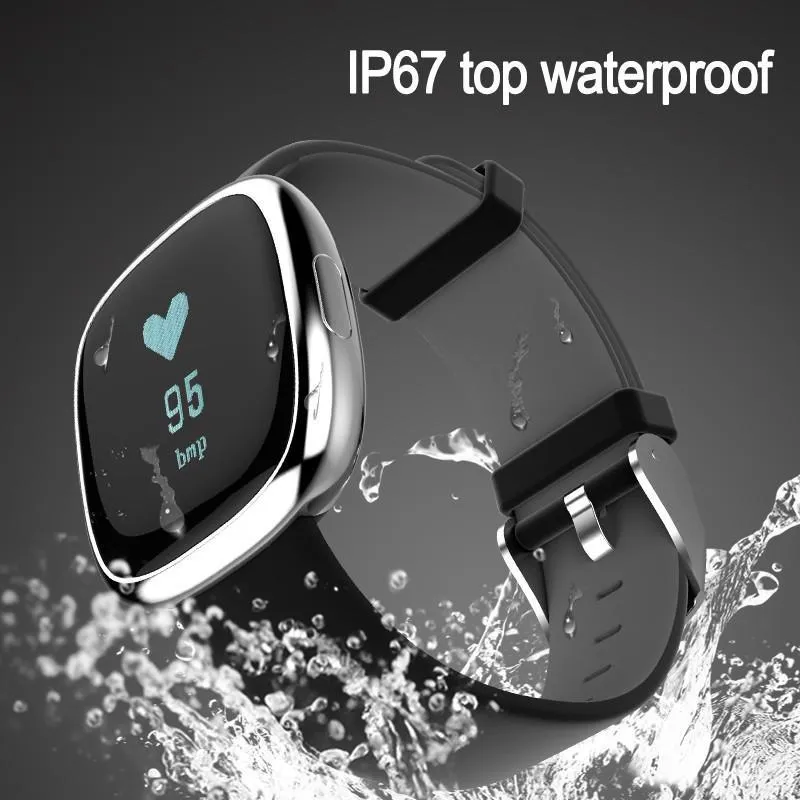 Classic Smart Watch Blood Pressure Heart Rate Monitor Smart Bracelet with Pedometer Sleep Fitness Tracker for Android IOS Smartphone