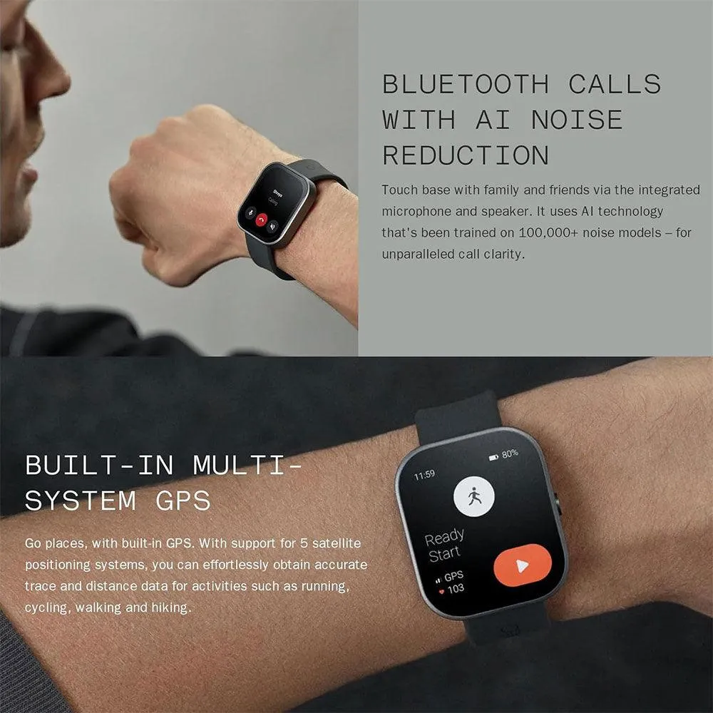 CMF Watch Pro D395 Smart Watch (40mm - GPS) Dark Gray Aluminum Case With Dark Gray Silicone Strap