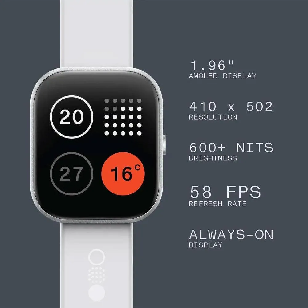 CMF Watch Pro D395 Smart Watch (40mm - GPS) Dark Gray Aluminum Case With Dark Gray Silicone Strap