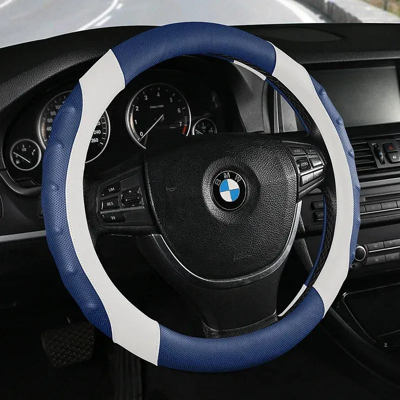 Color Name: light green - Car Anti-Slip Leather Steering Wheel