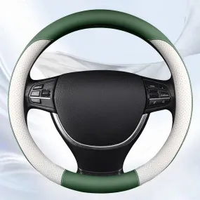 Color Name: multi - Motocovers Car Anti-Slip leather Steering