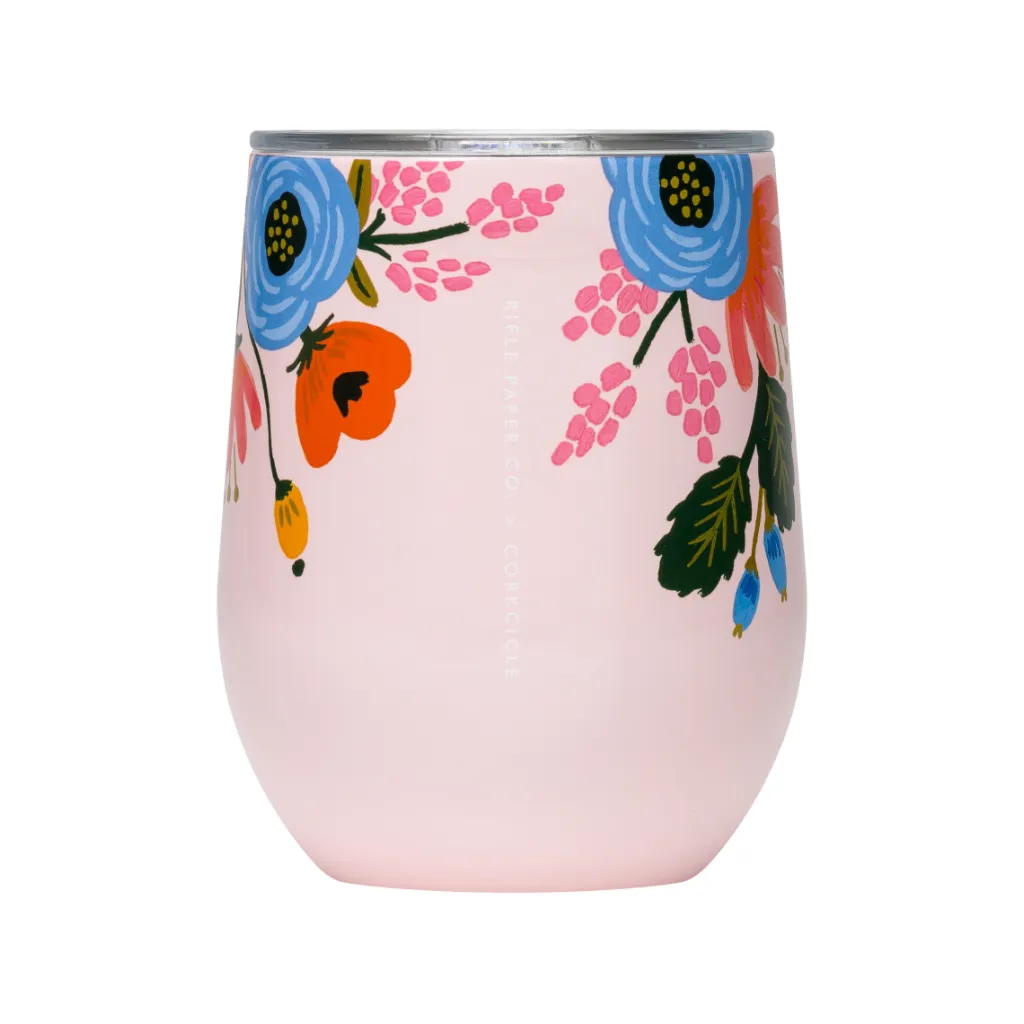 Corkcicle Stemless - Rifle Paper Co. - Blush Lively Floral - 12oz.
