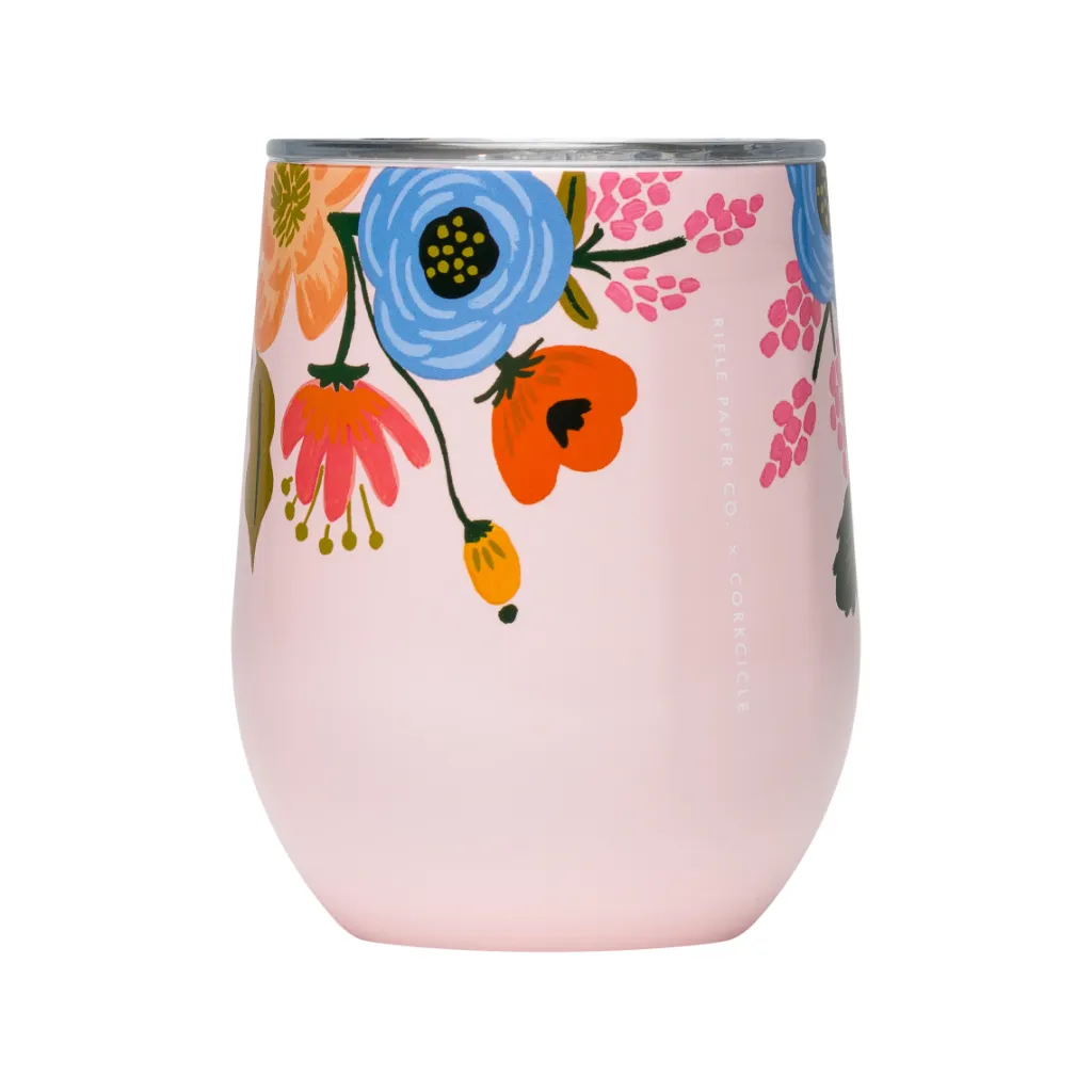 Corkcicle Stemless - Rifle Paper Co. - Blush Lively Floral - 12oz.
