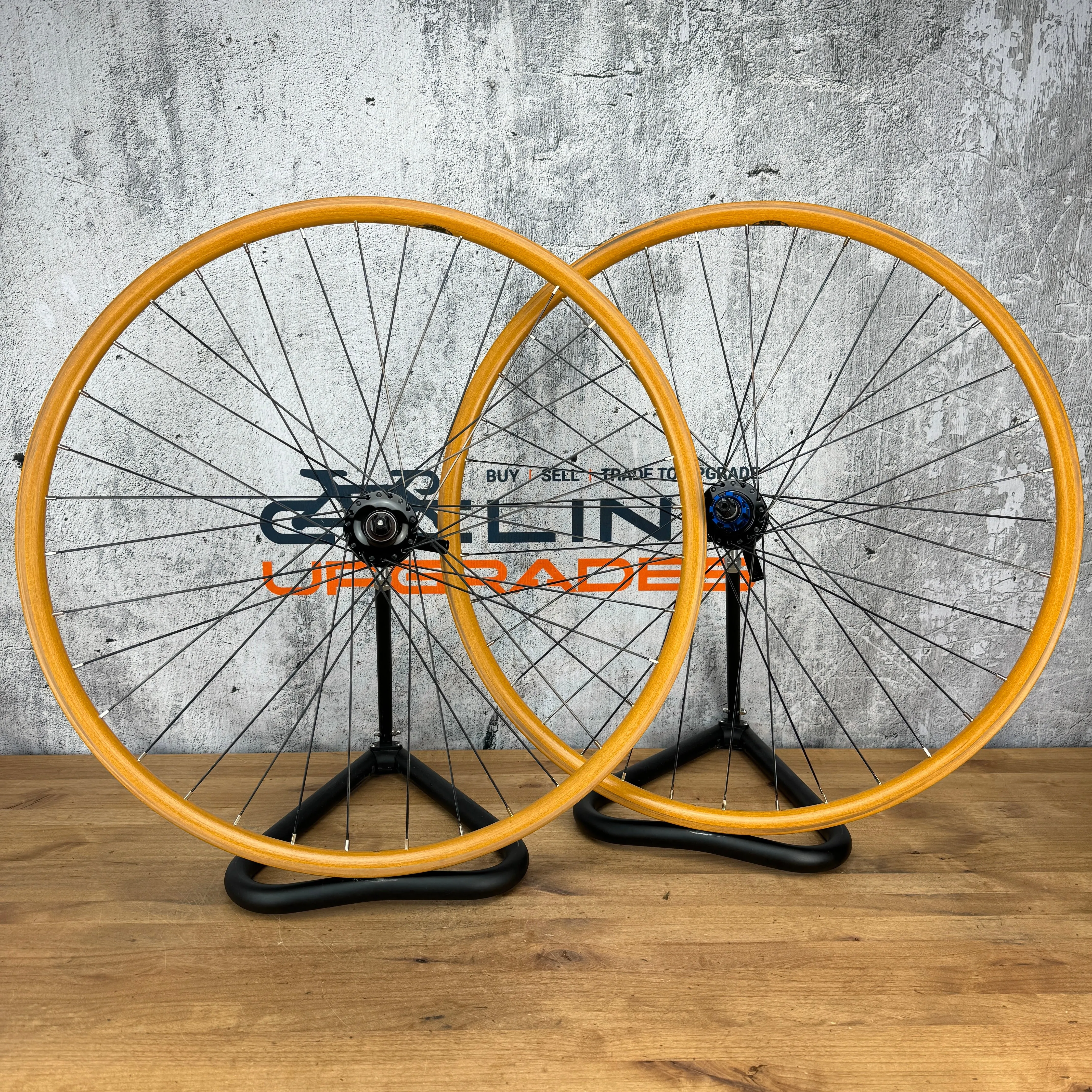 Custom Cerchio Ghisallo Ultimate Sprinter Wheelset Wooden Rims Phil Wood Hubs