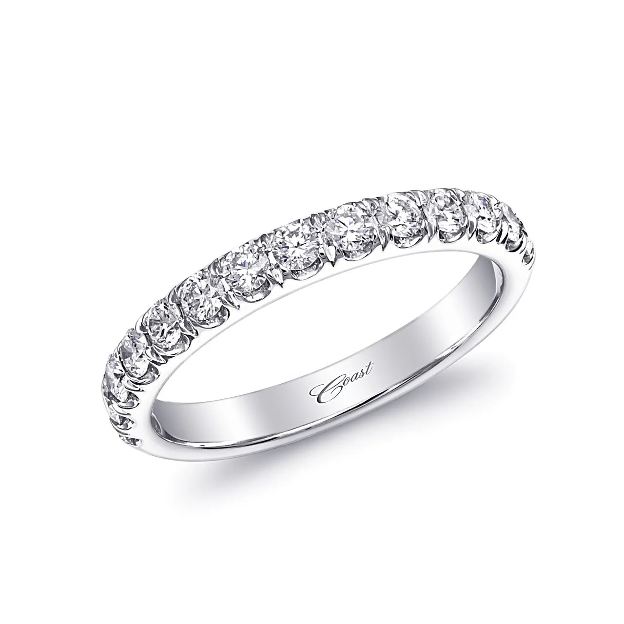 Diamond Fishtail Set Diamond Wedding Band