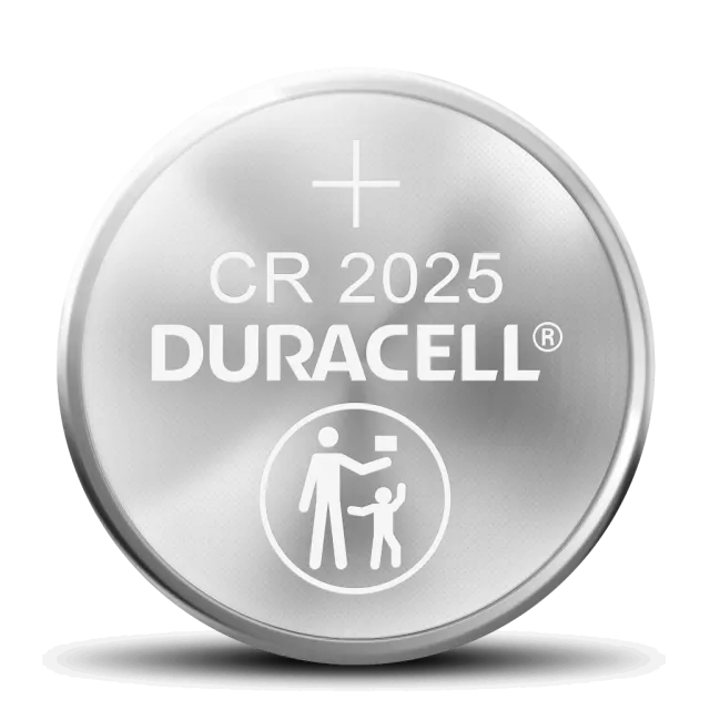 Duracell CR 2025 Lithium Coin Battery with Bitter Coating