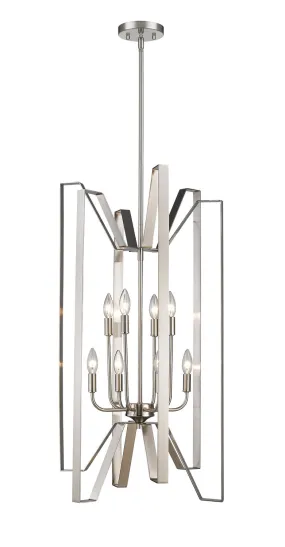 Eight Light Pendant from the Marsala Collection in Brushed Nickel Finish by Z-Lite