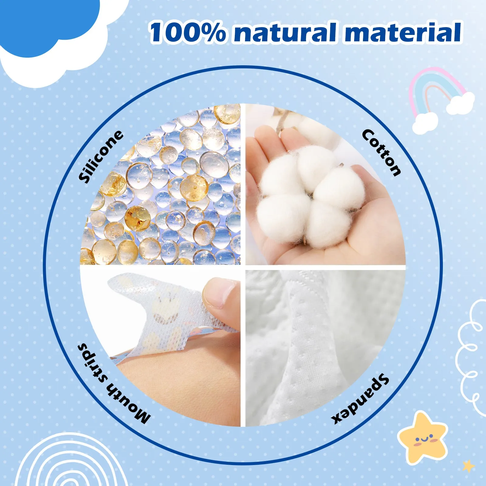 Elaimei Kids Sleep Strips, Nasal Breathing Support