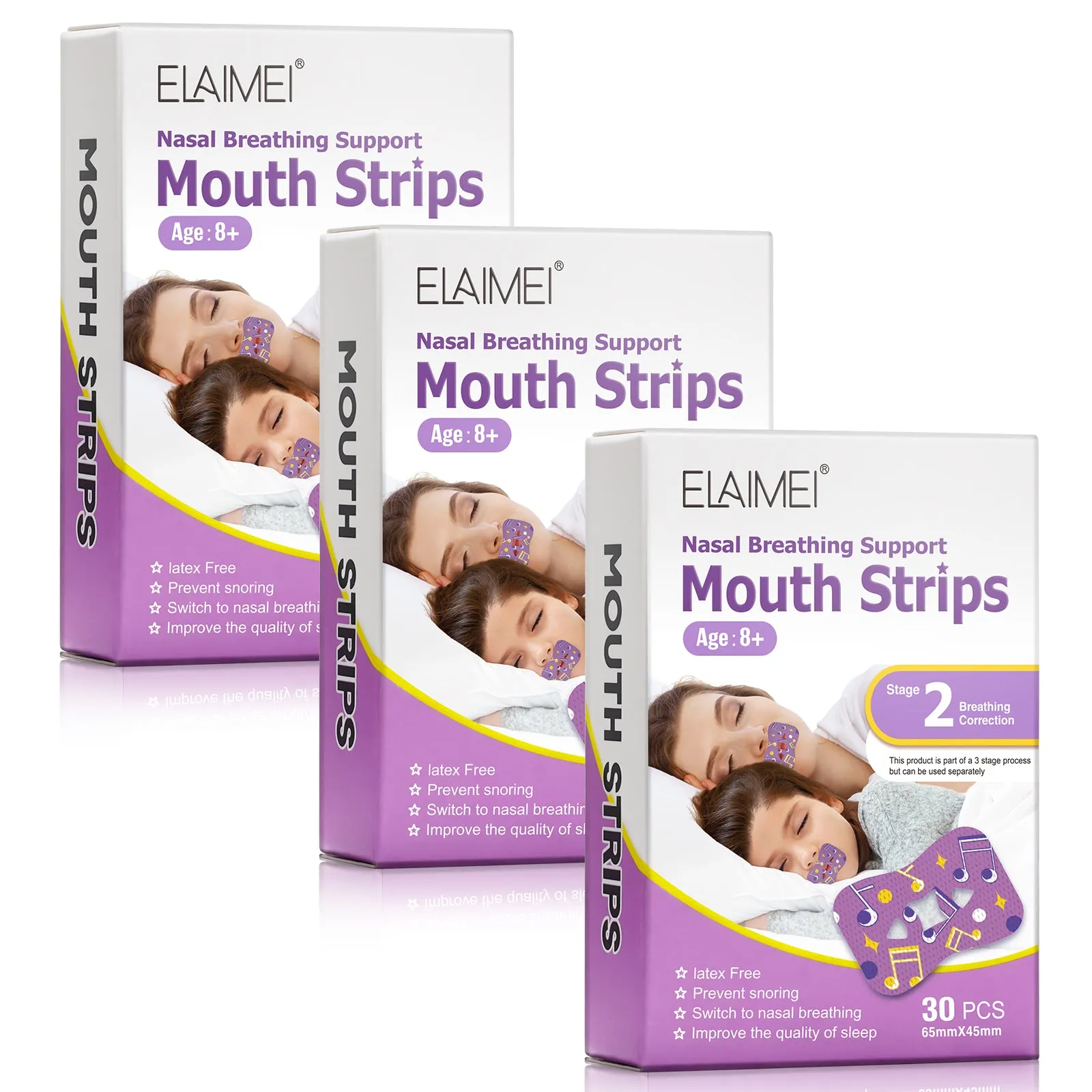 Elaimei Kids Sleep Strips, Nasal Breathing Support