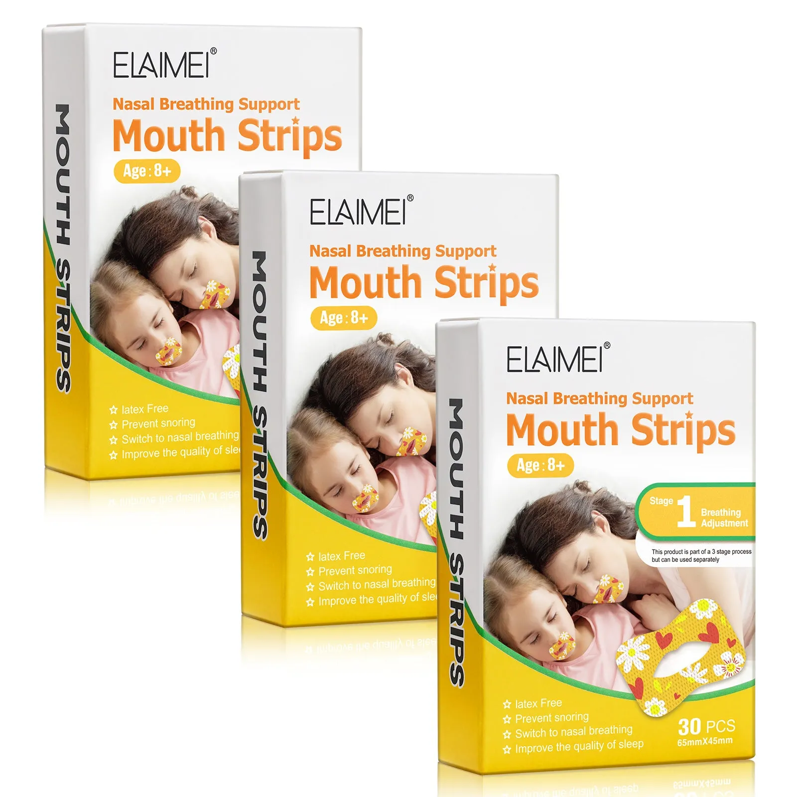 Elaimei Kids Sleep Strips, Nasal Breathing Support